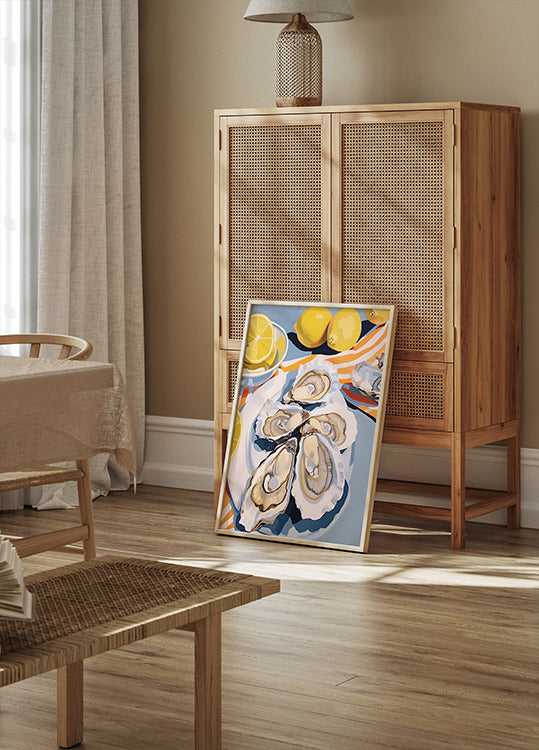 Fresh Oysters & Lemons, Seaside Lunch Plakat - Posterbox.dk