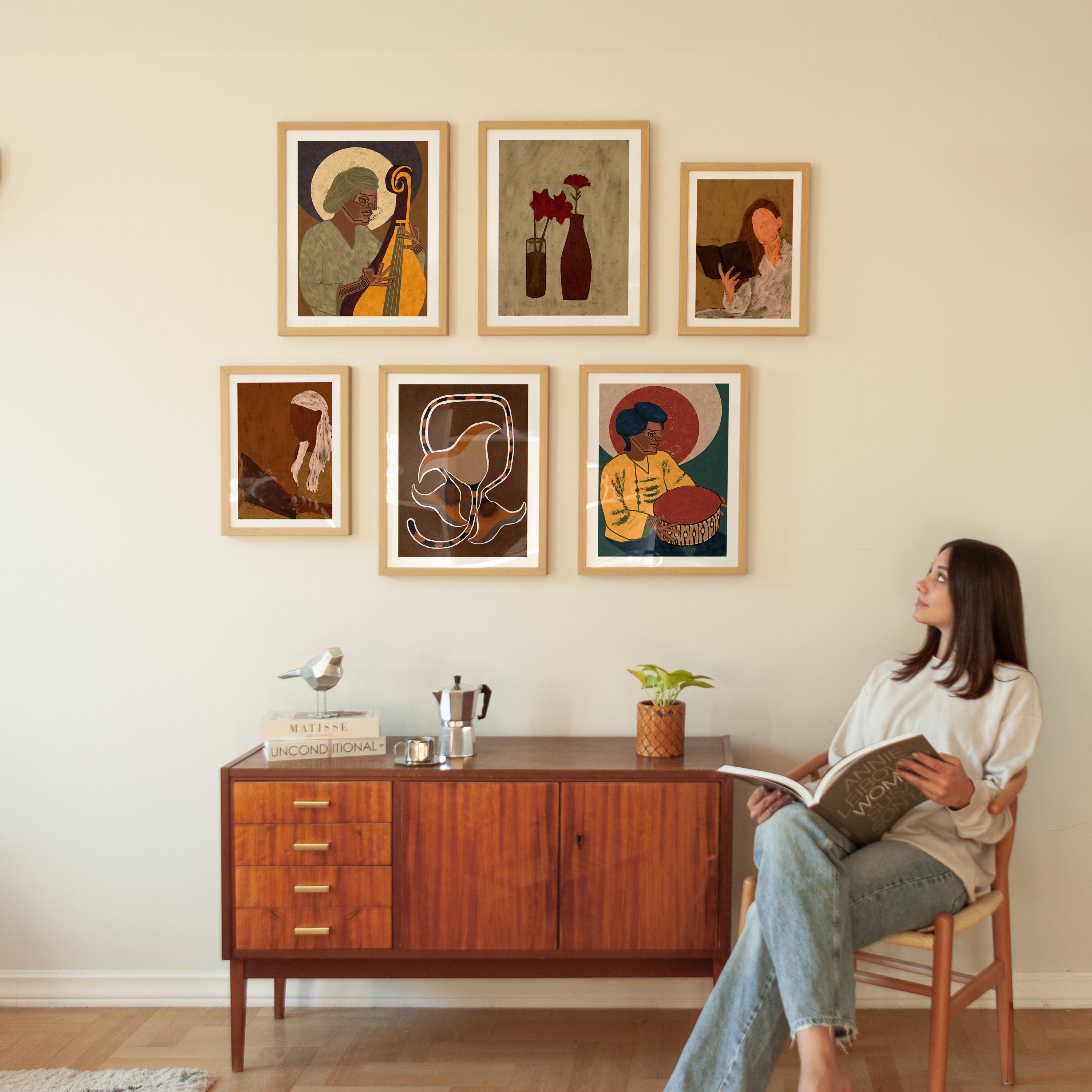 Póster Conjunto de pared de galería de arte moderno