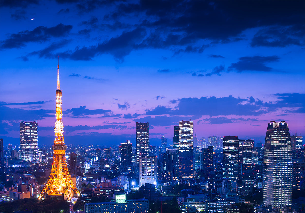 Vista nocturna de Tokio