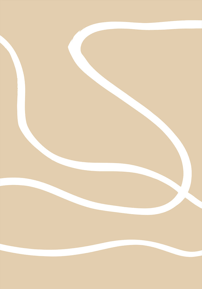 Líneas Beige 01 Póster