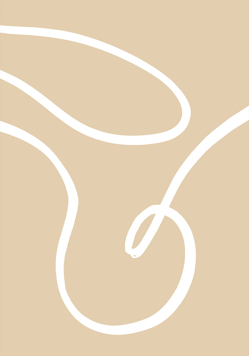 Líneas Beige 02 Póster