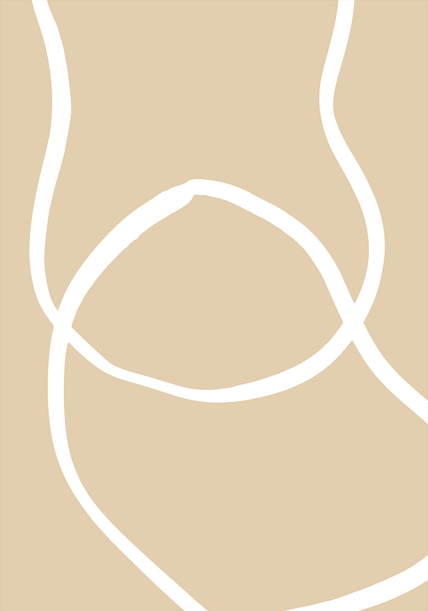 Líneas Beige 04 Póster