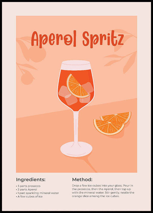 Aperol Spritz Cocktail Plakat - Posterbox.no