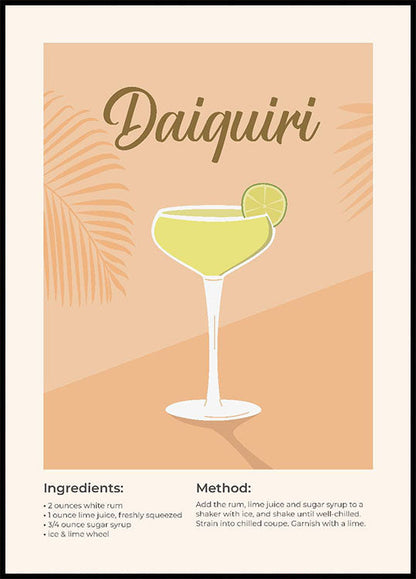 Daiquiri Cocktail Plakat - Posterbox.no