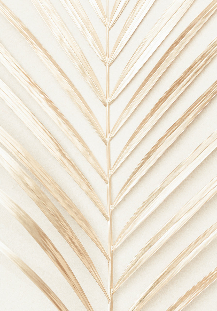 Hoja de palma dorada Póster