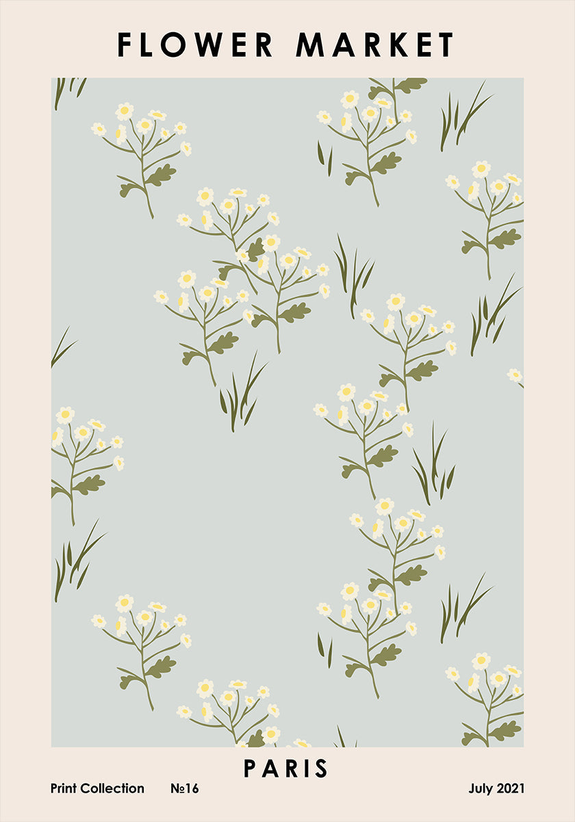 Póster Mercado de flores de París