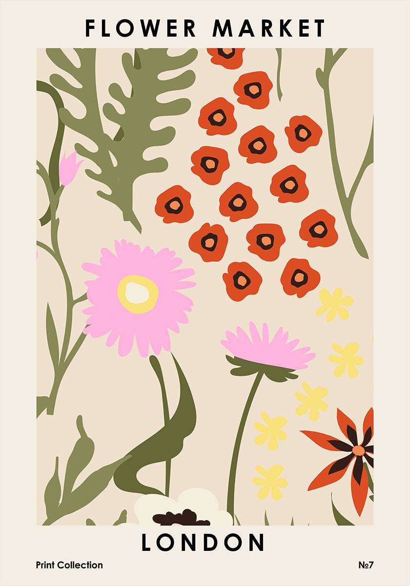 Póster Mercado de flores de Londres