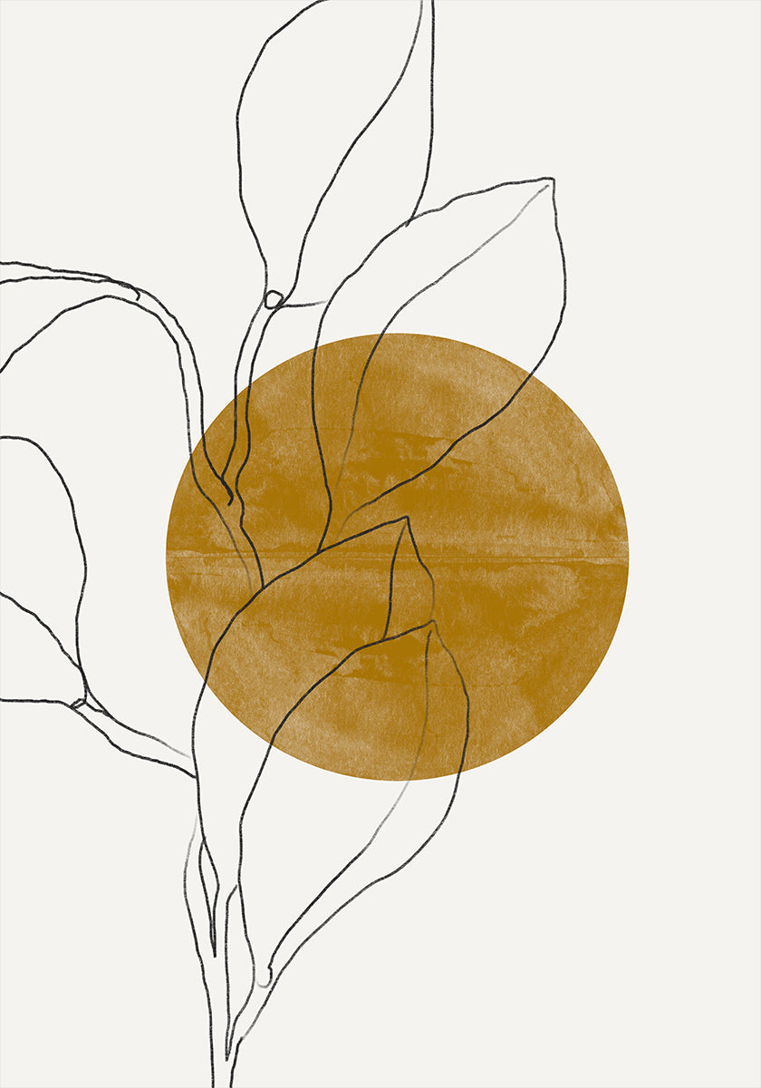 Armonía de hoja de línea Póster