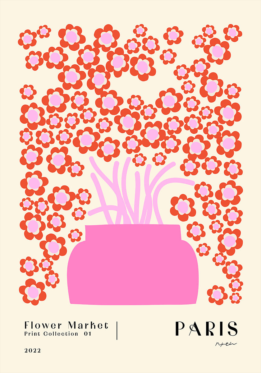 Mercado de las Flores. París Póster
