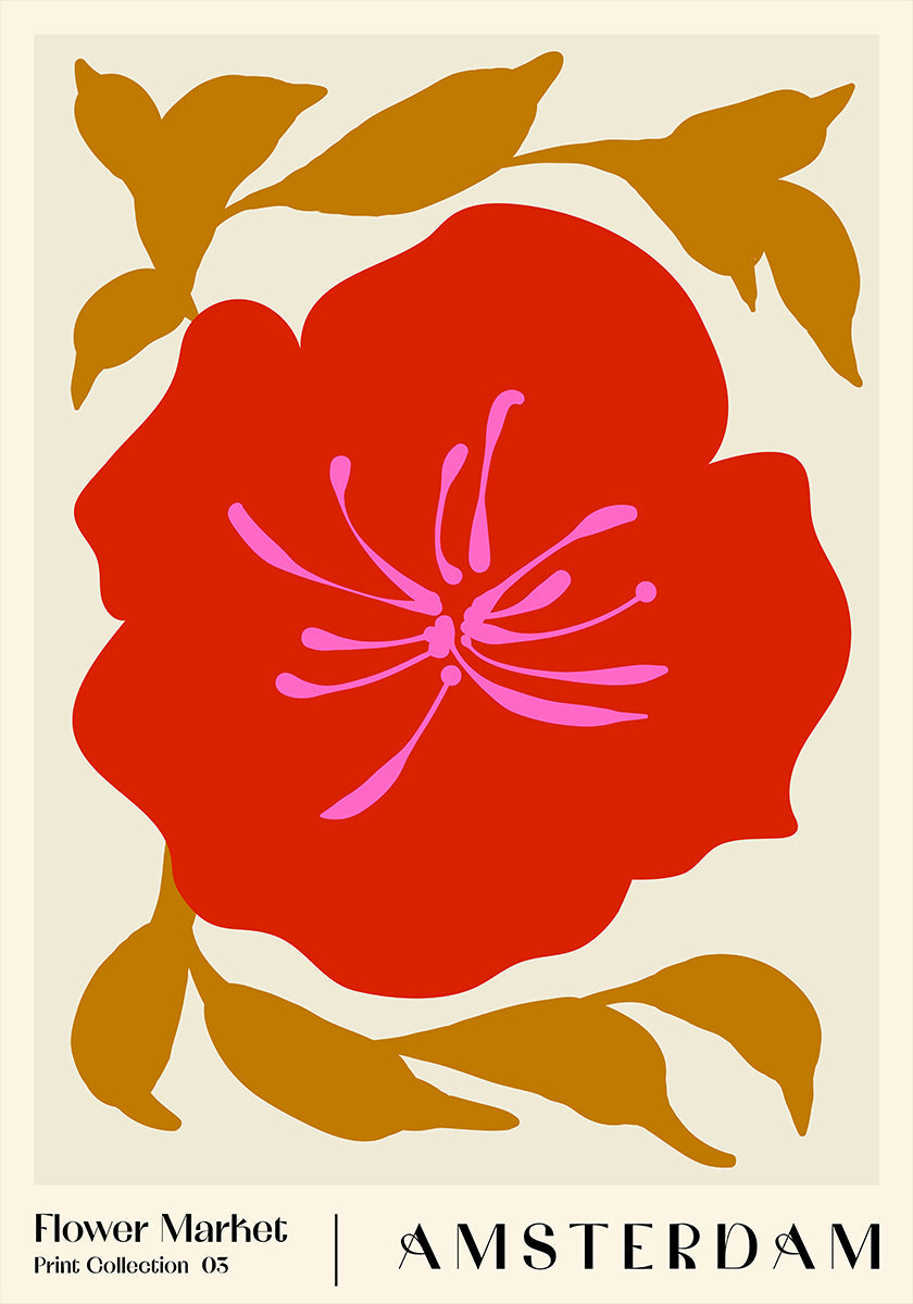 Mercado de las Flores. Póster Ámsterdam