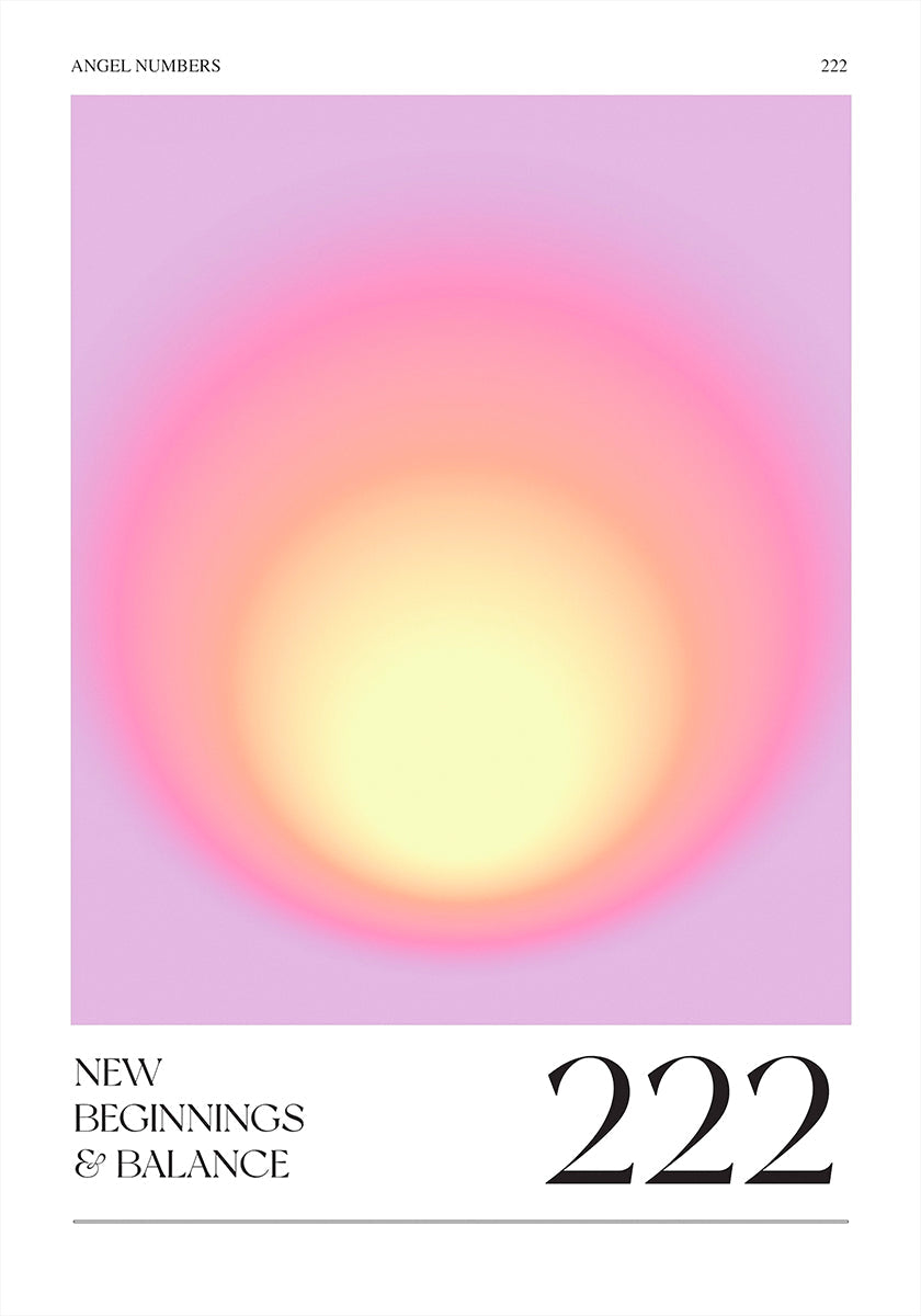 Degradado con tonos rosa suave y amarillo Póster