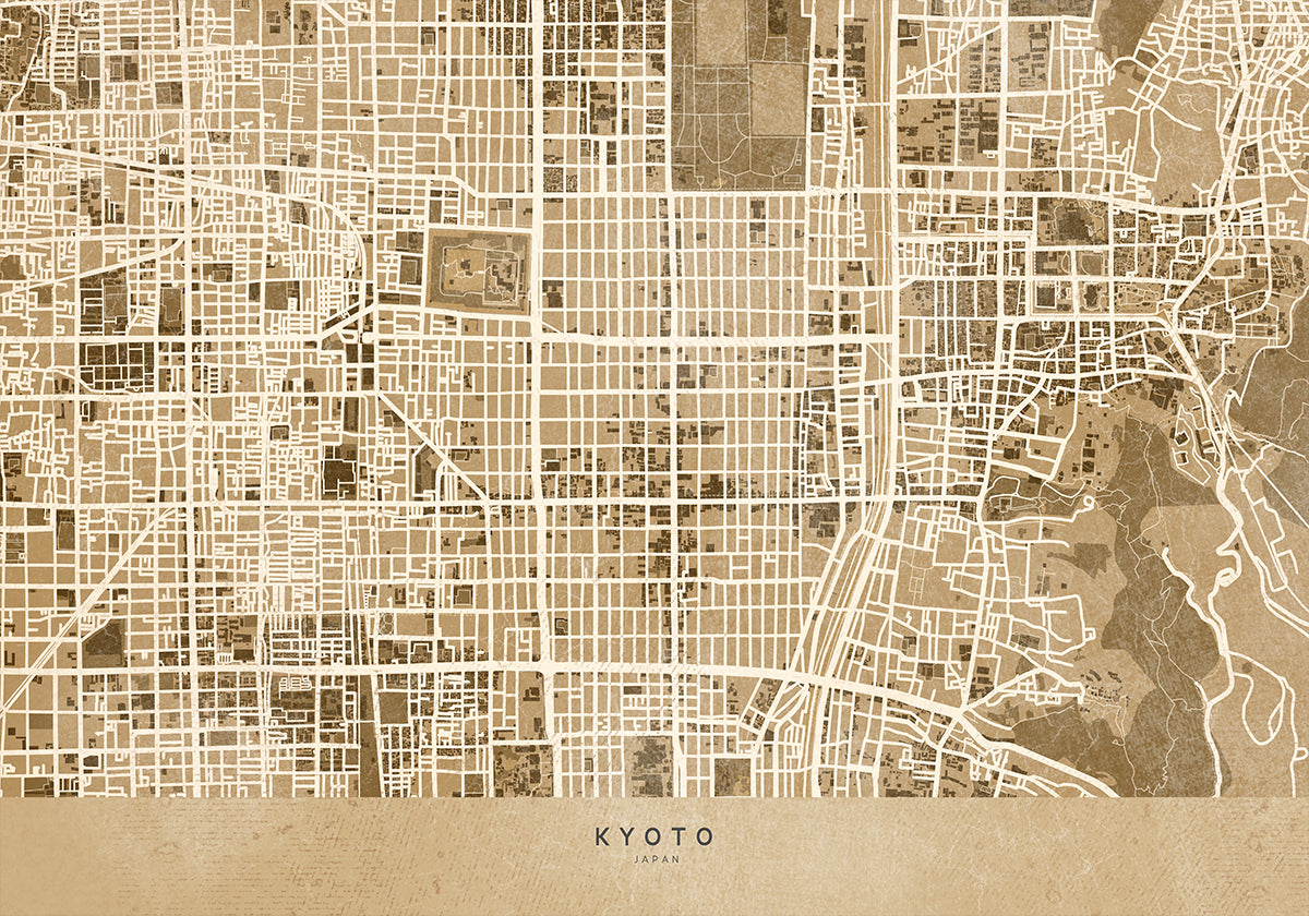 Mapa sepia de Kioto (NUEVO)