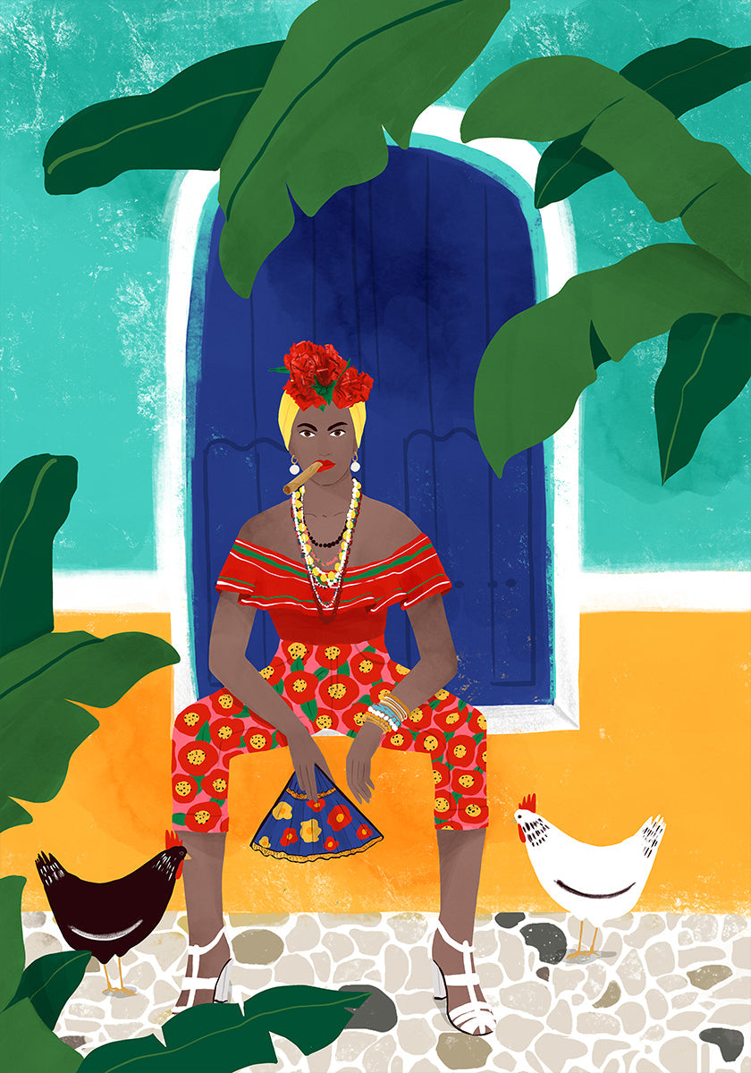Mujer al cigarro