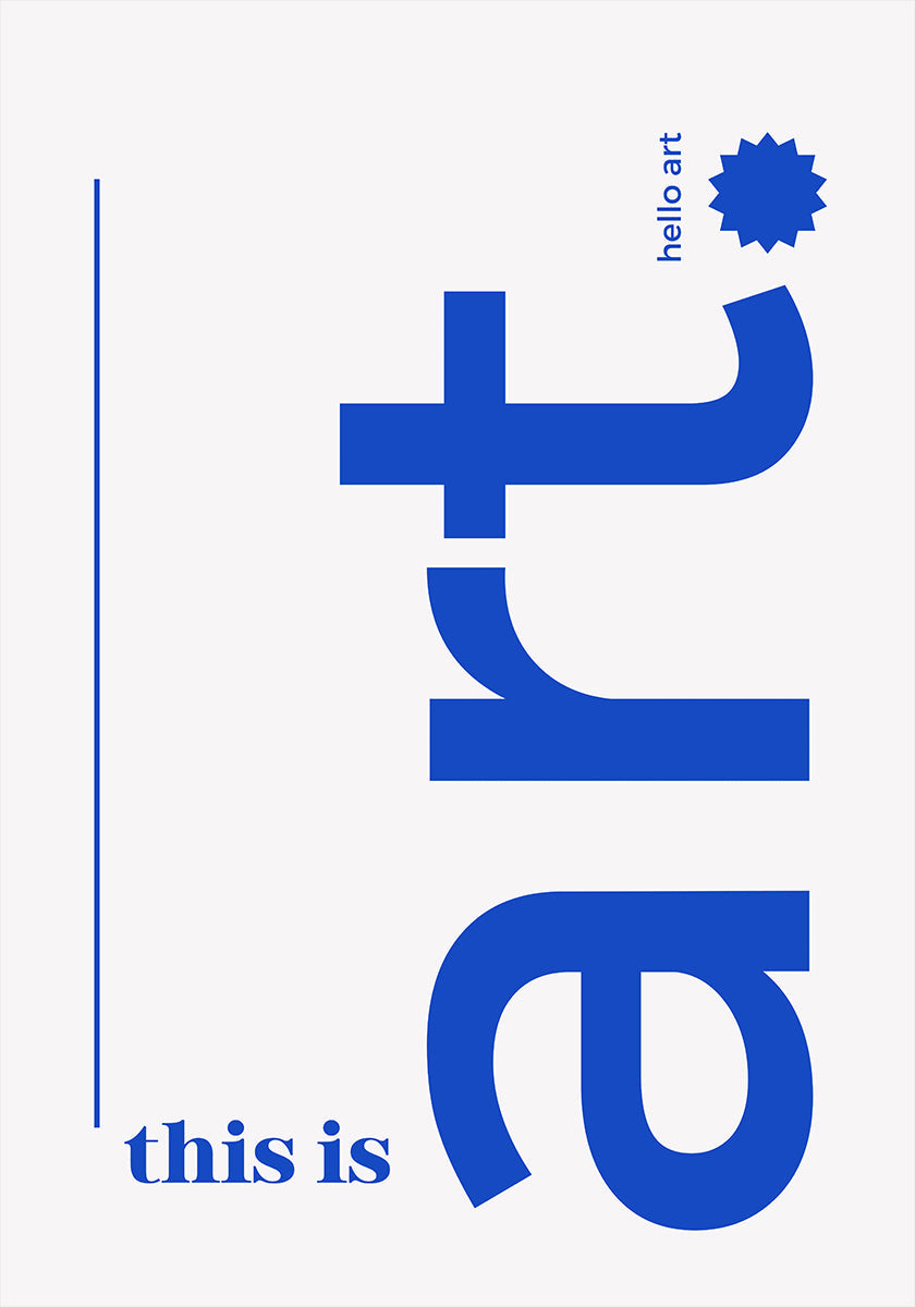 Hola tipografía negrita Póster