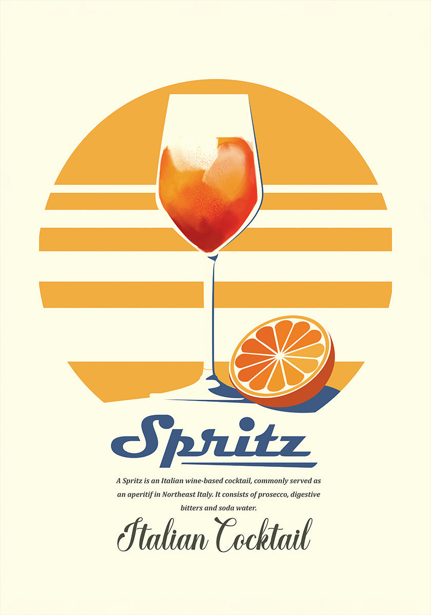 Estampado de verano Spritz Póster