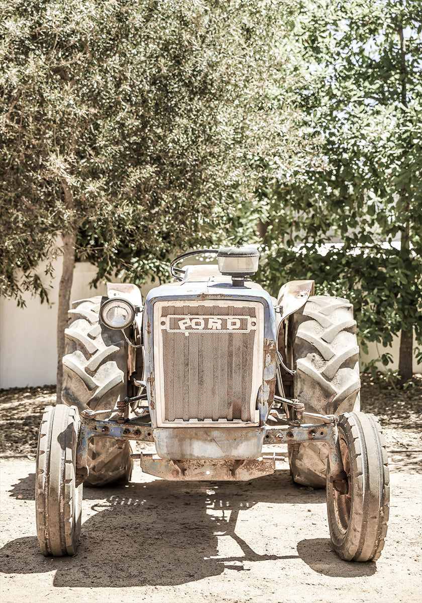 Escena del tractor resistente Póster