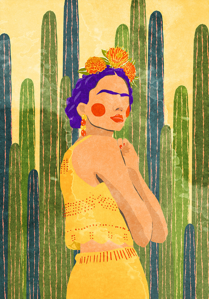 frida y cactus
