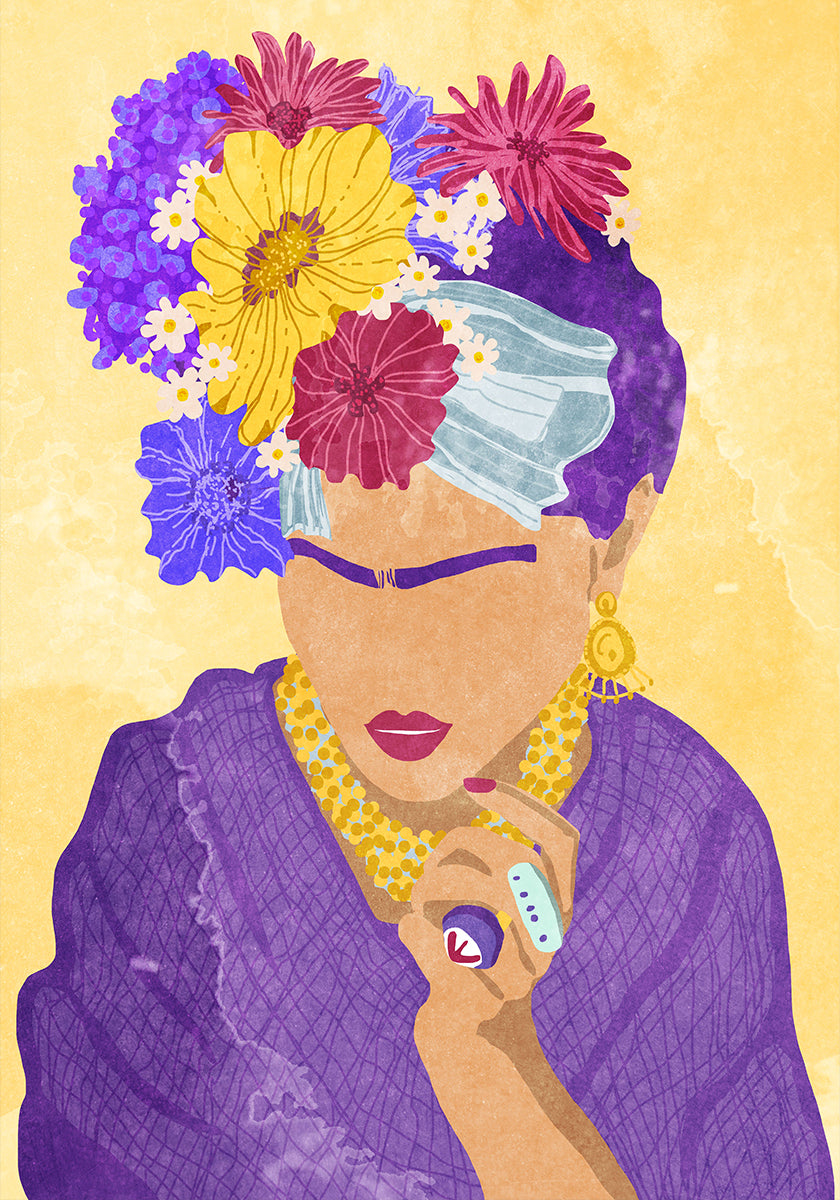 frida y flores