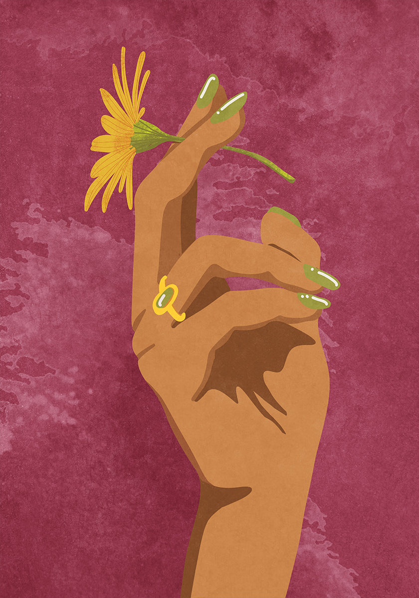 Flor humeante Póster