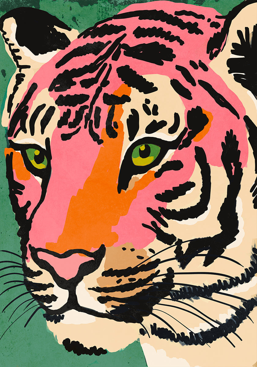 Vibrante mirada de tigre Póster