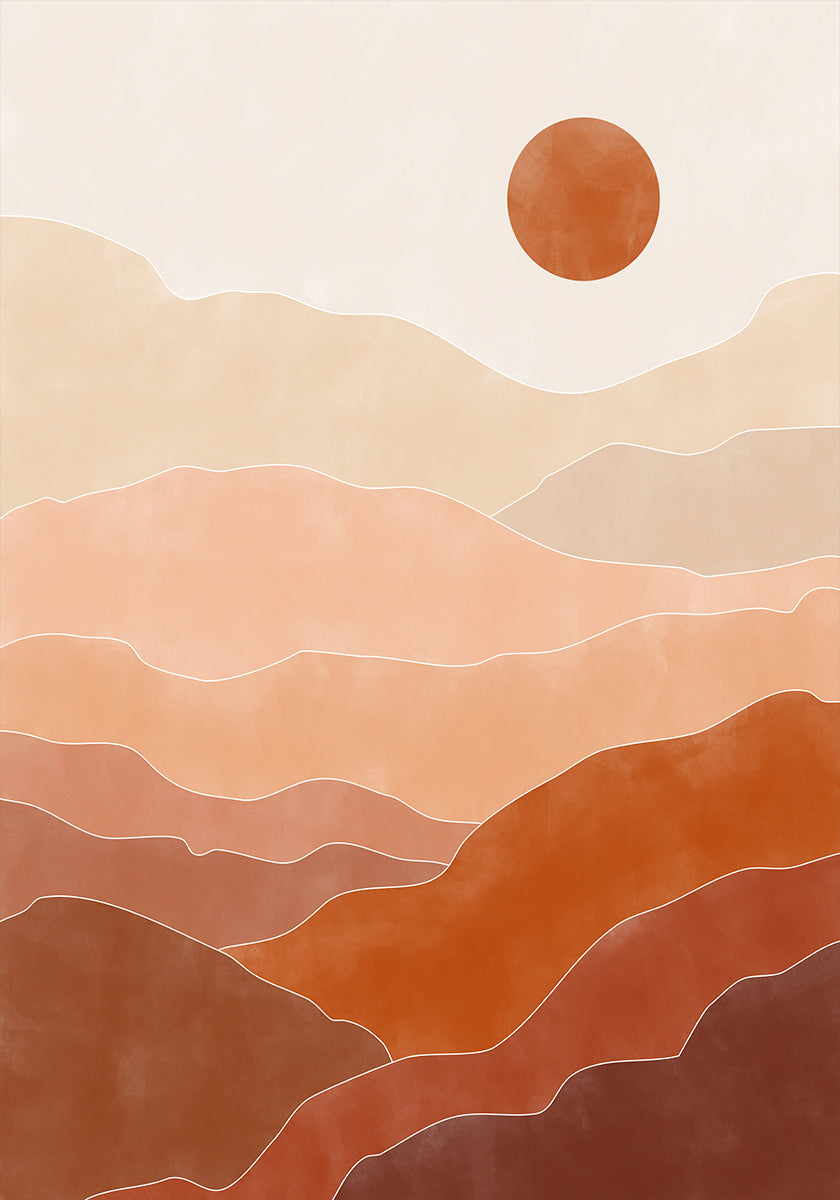 Salida del sol en el desierto