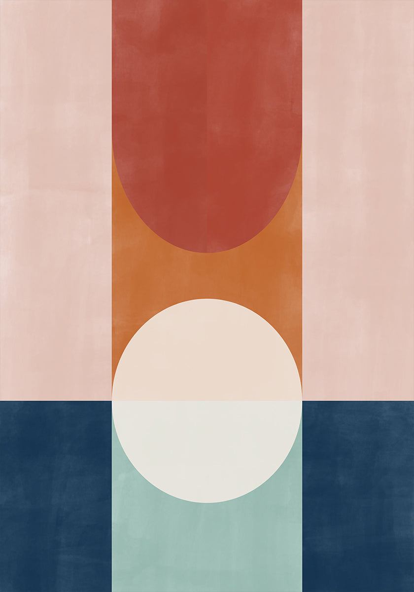 Diseño abstracto con formas geométricas.