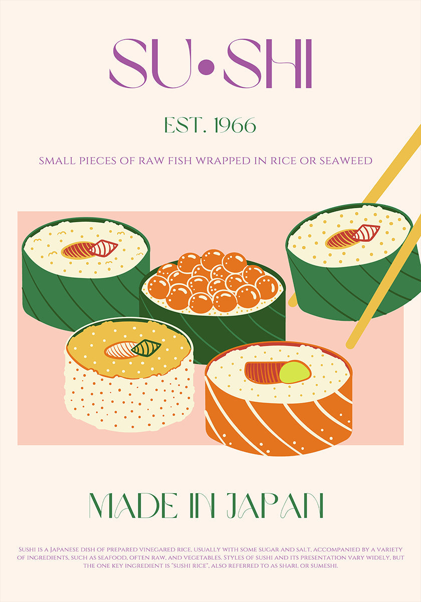 Delicia de sushi Póster