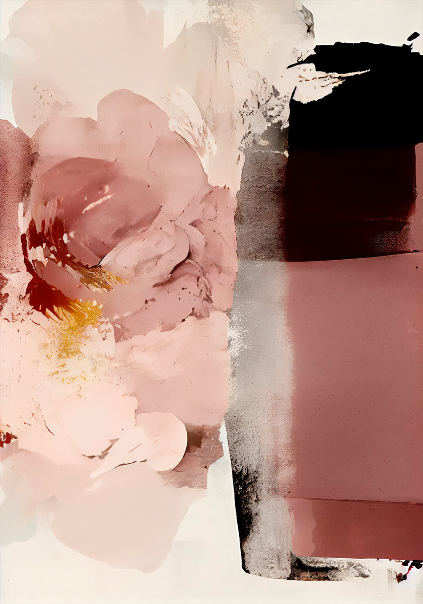 Abstracción de flores Póster