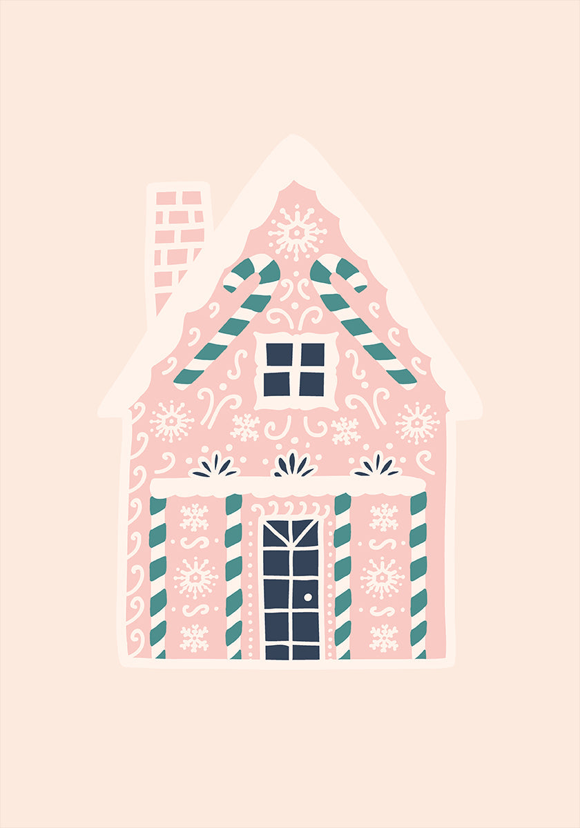 Póster Casa de pan de jengibre de Navidad