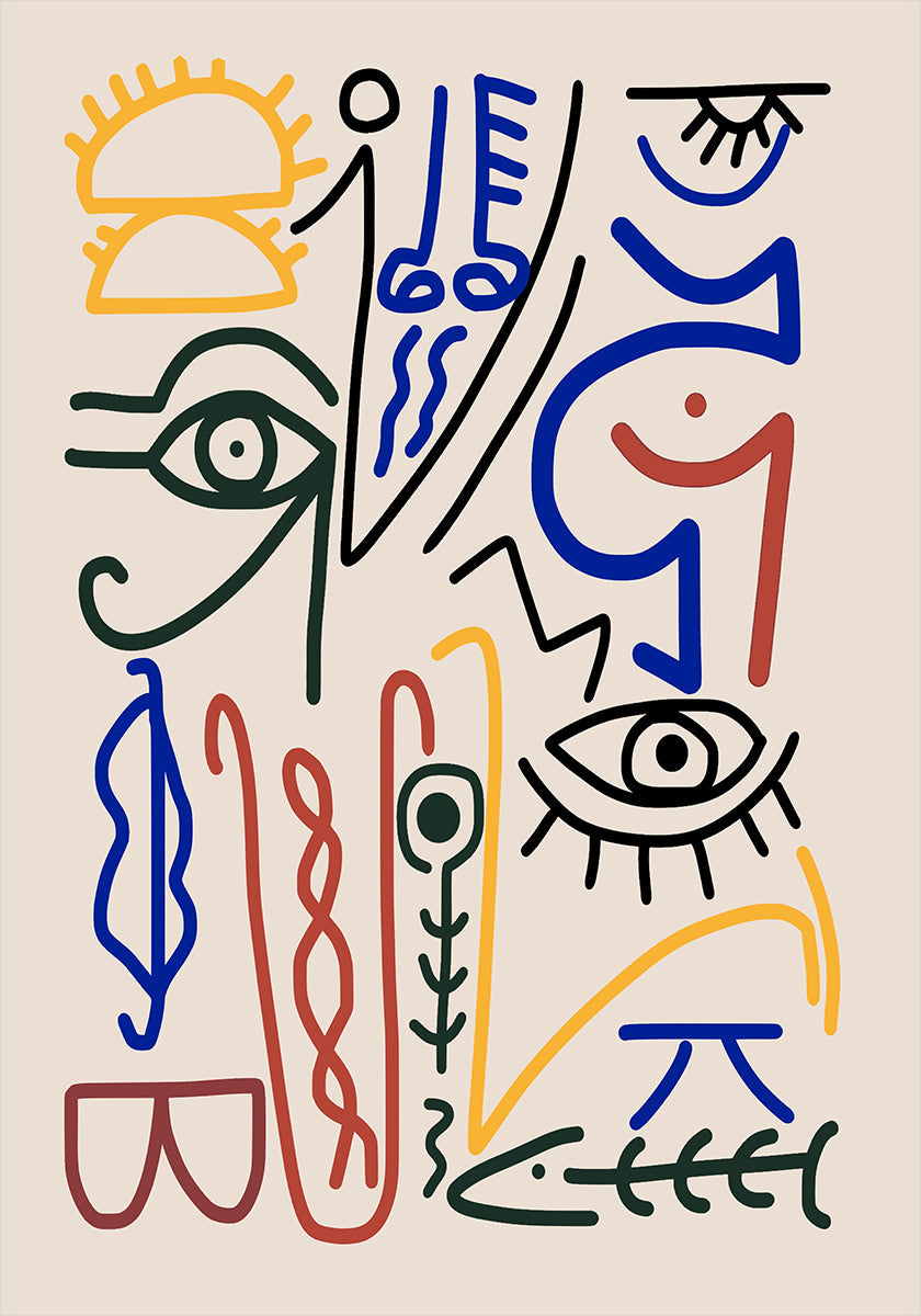 Símbolos místicos Póster