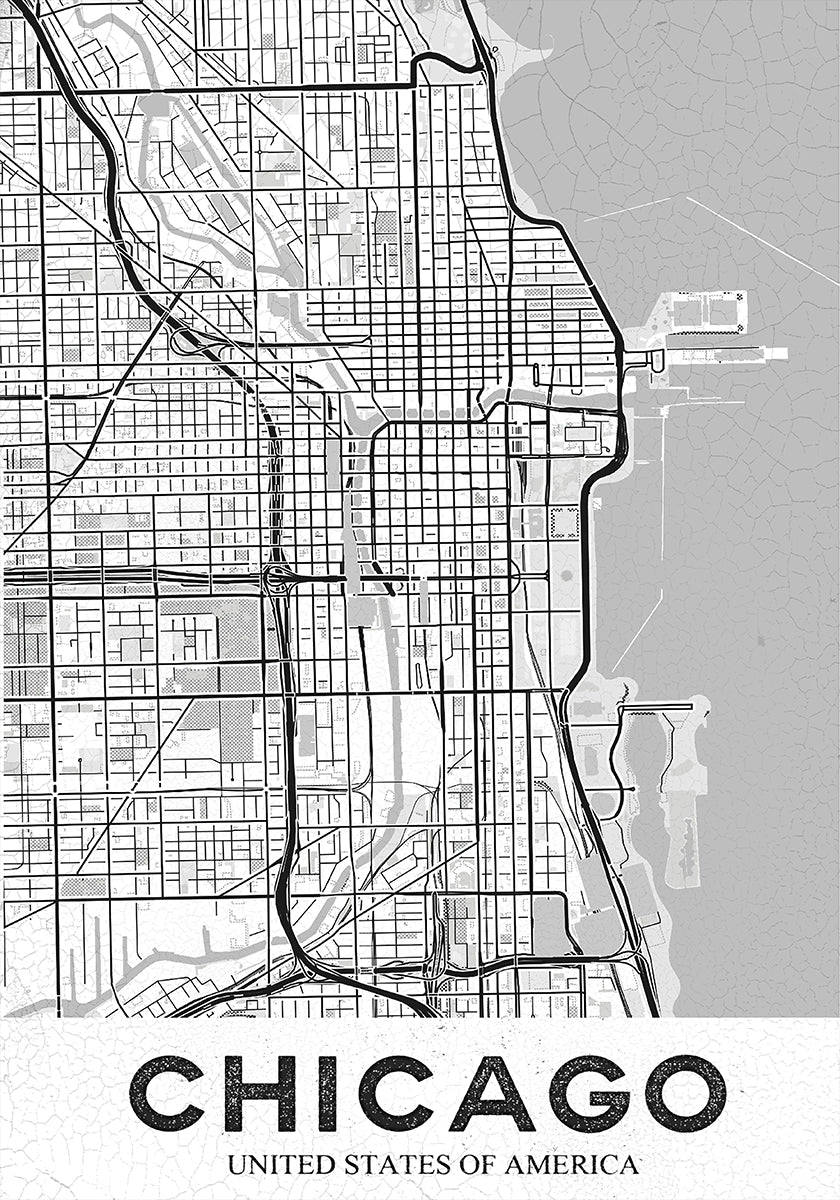 Chicago blanco Póster