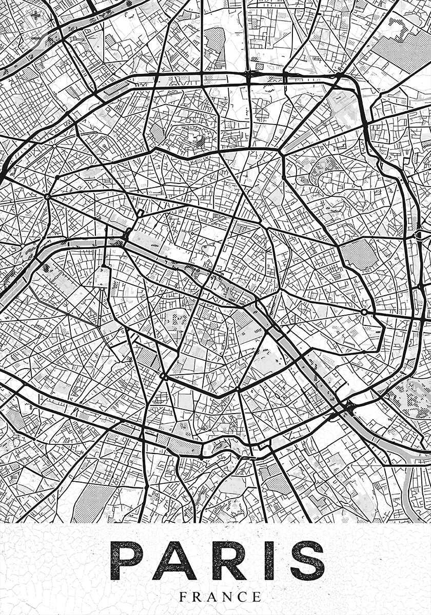 París blanco Póster