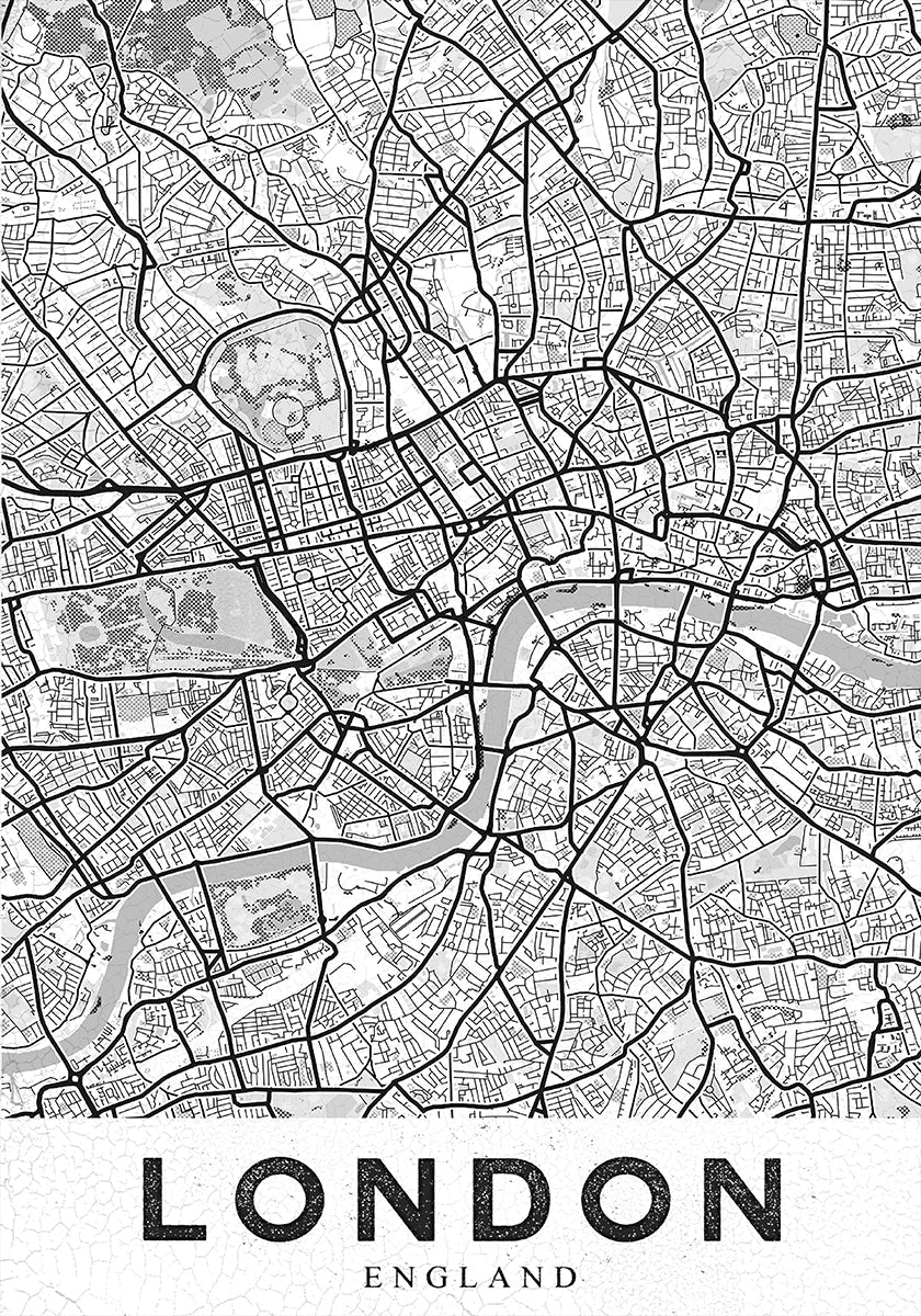 Londres blanco Póster