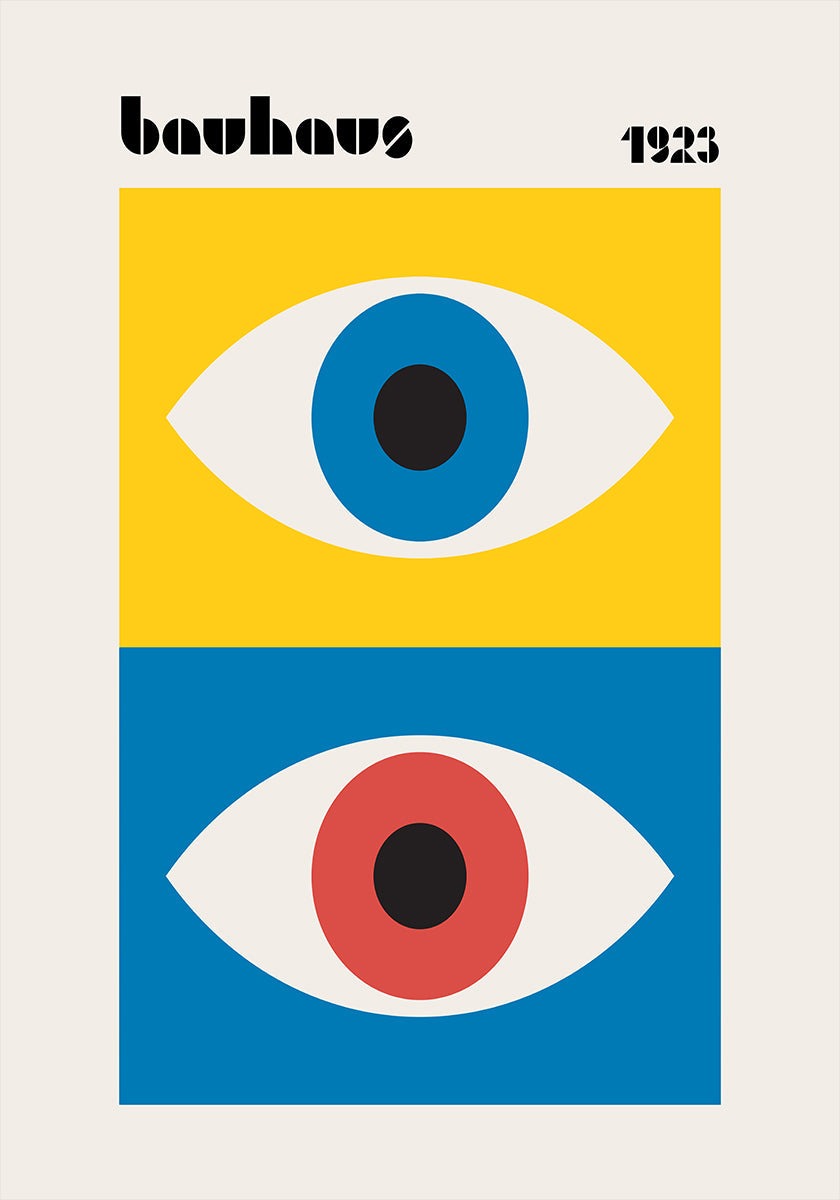 Resumen de ojos de Bauhaus Póster