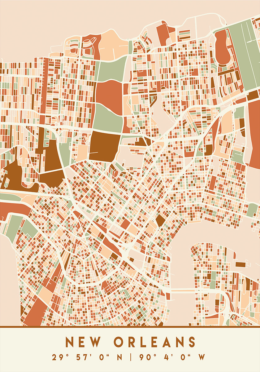 Mapas negros Tonos tierra 60 Póster