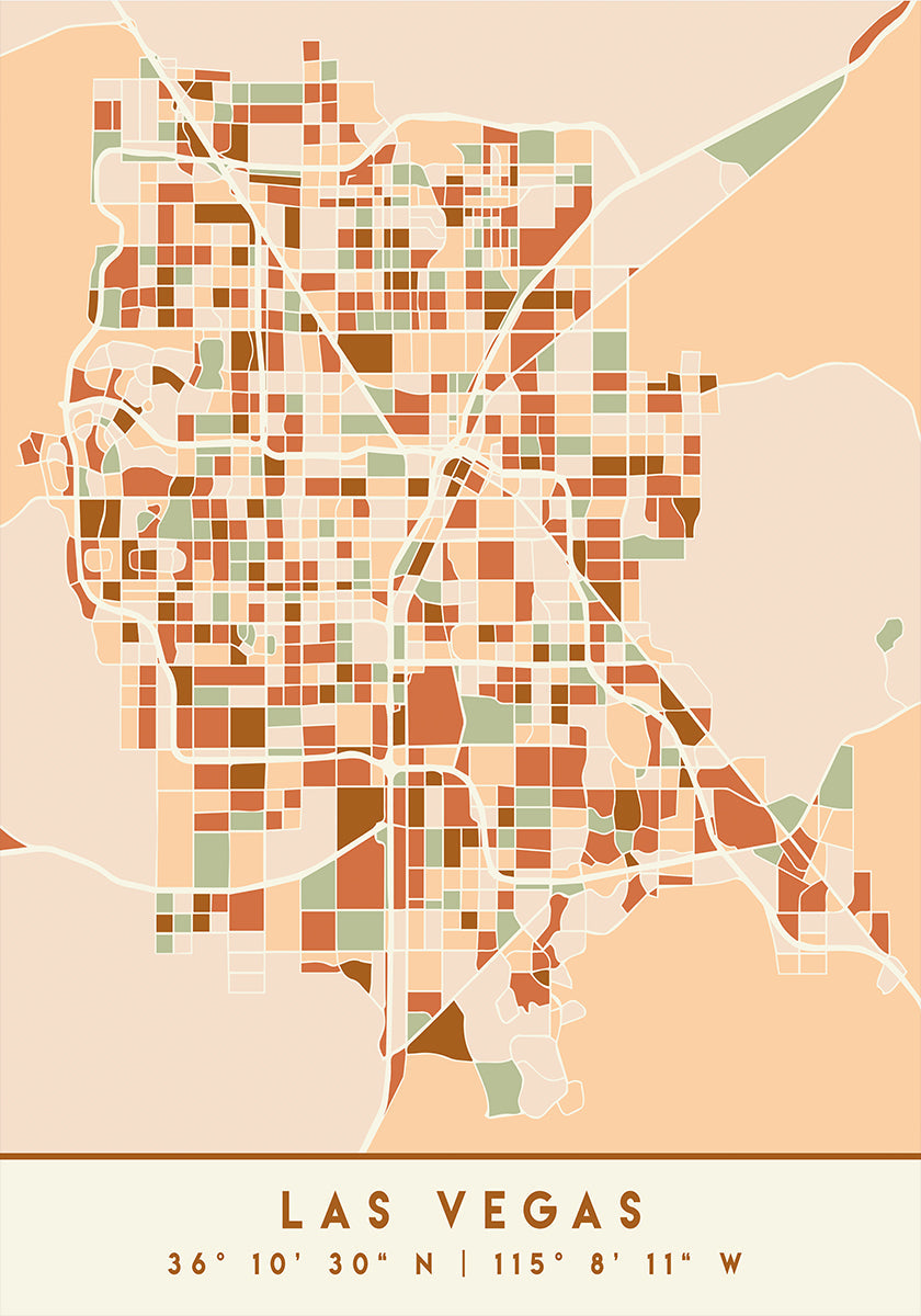 Mapas negros Tonos tierra 38 Póster