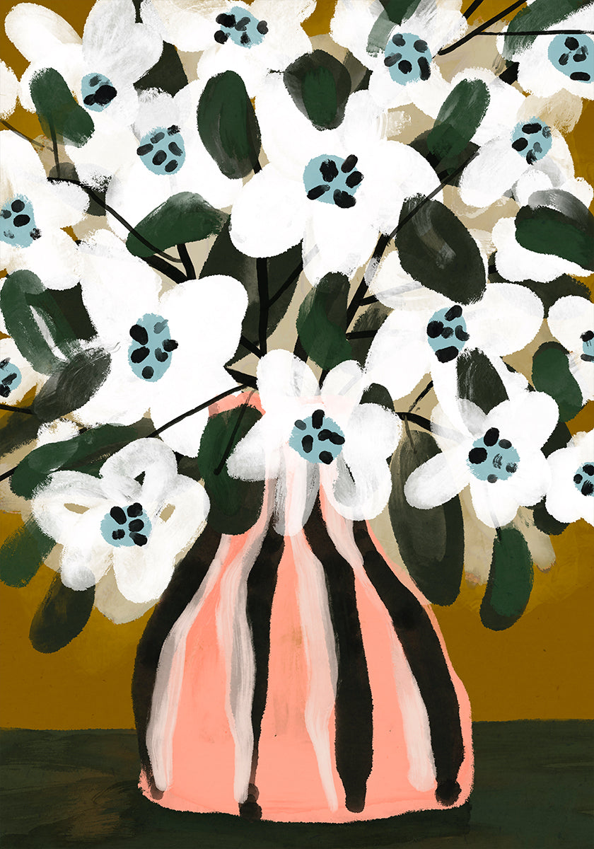 Rayas florecientes Póster
