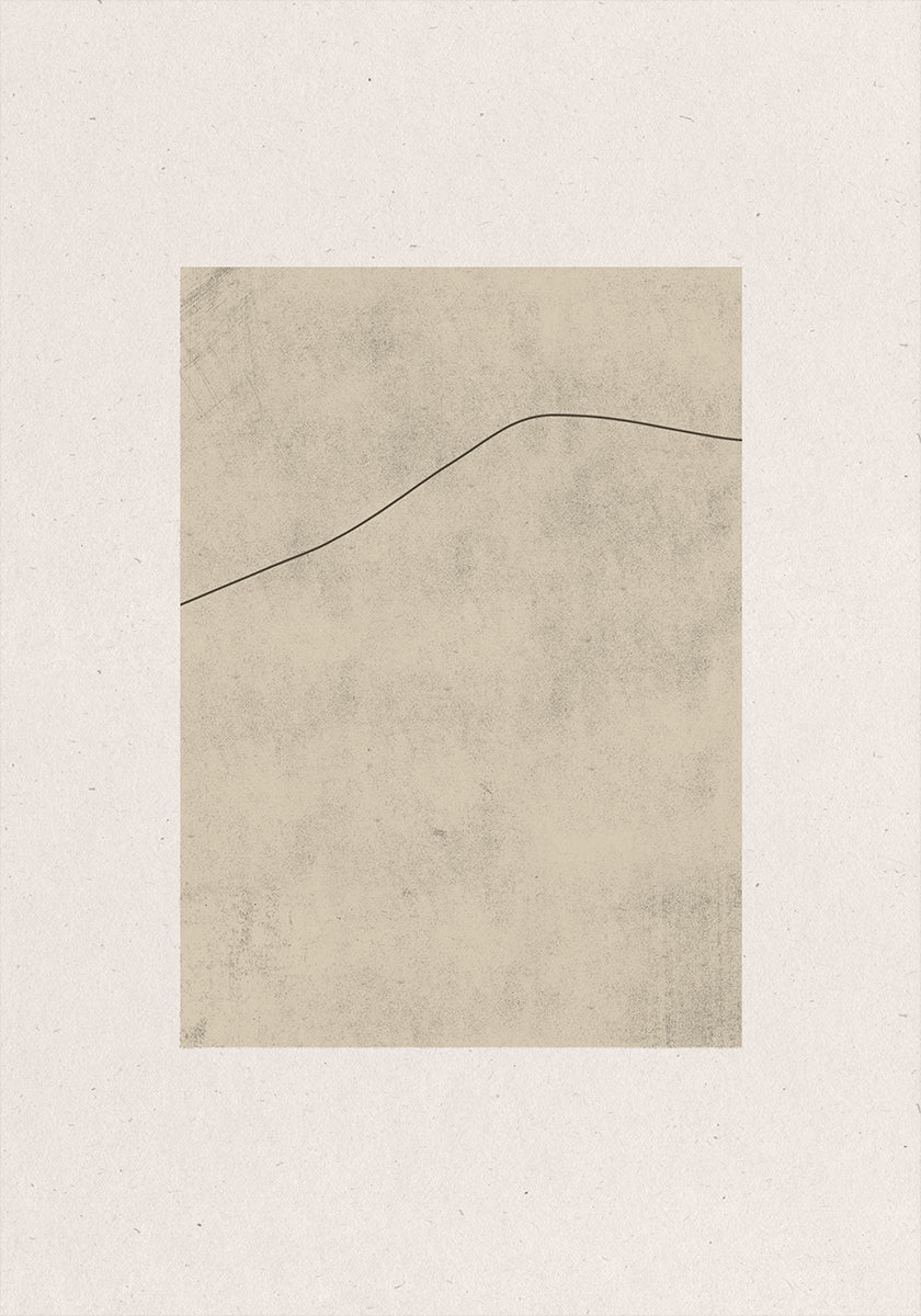 Línea en beige susurrado Póster