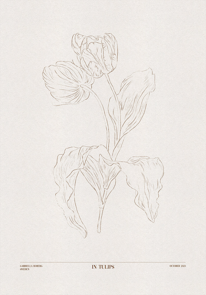 En tulipanes (marrón)