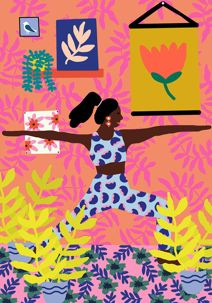 Posición del guerrero del yoga