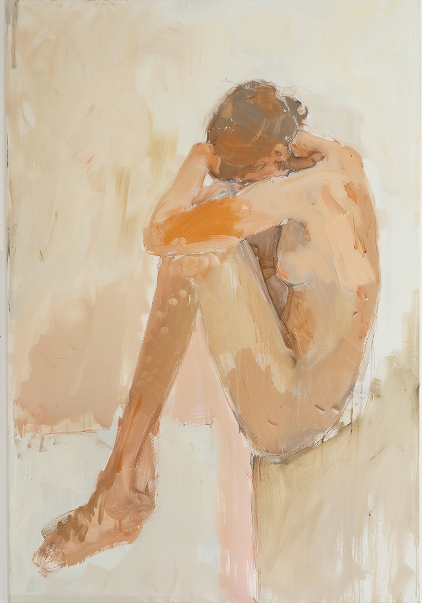 Póster Mujer en el baño