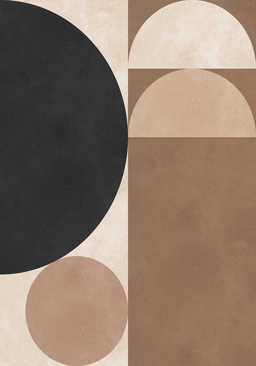 Geometría marrón 6 Póster