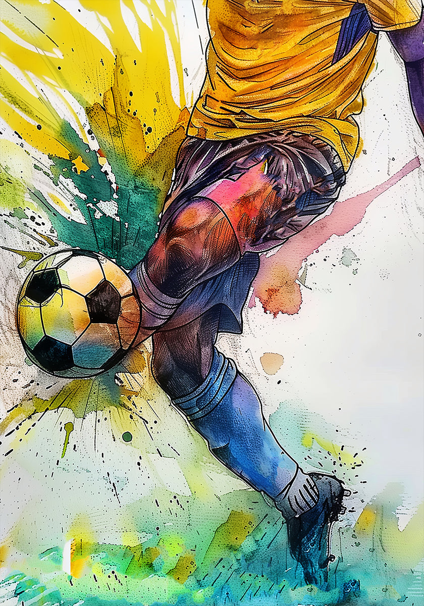 Jugador de fútbol deportivo acuarela (3)