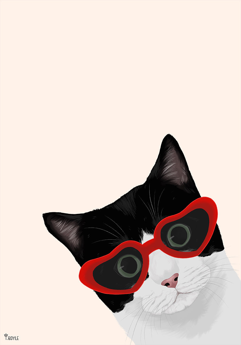 Vintage Cheeky Cat (NEW) - Posterbox