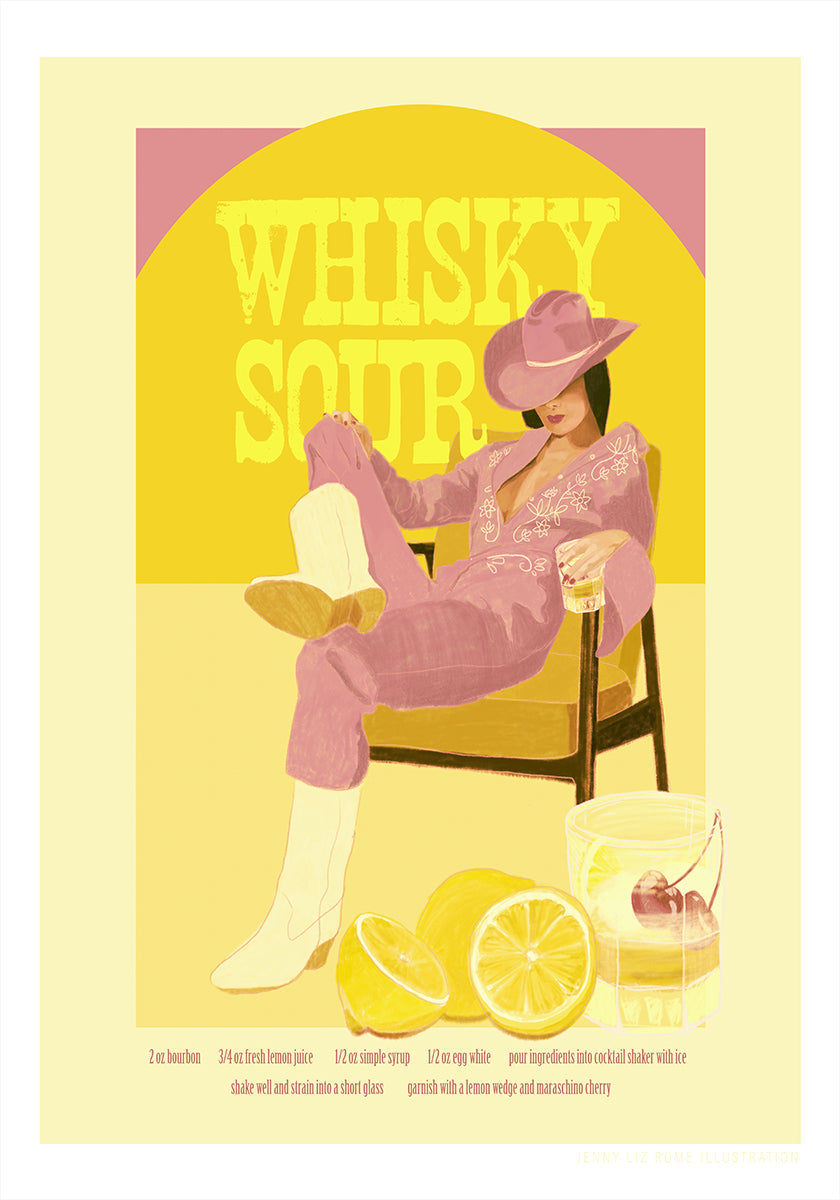 Jlr Whiskysour Copia Rosa Póster