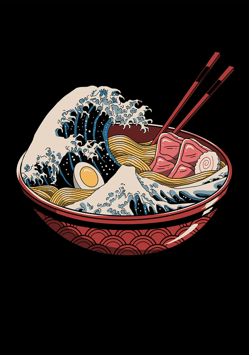 Gran ola de ramen Póster
