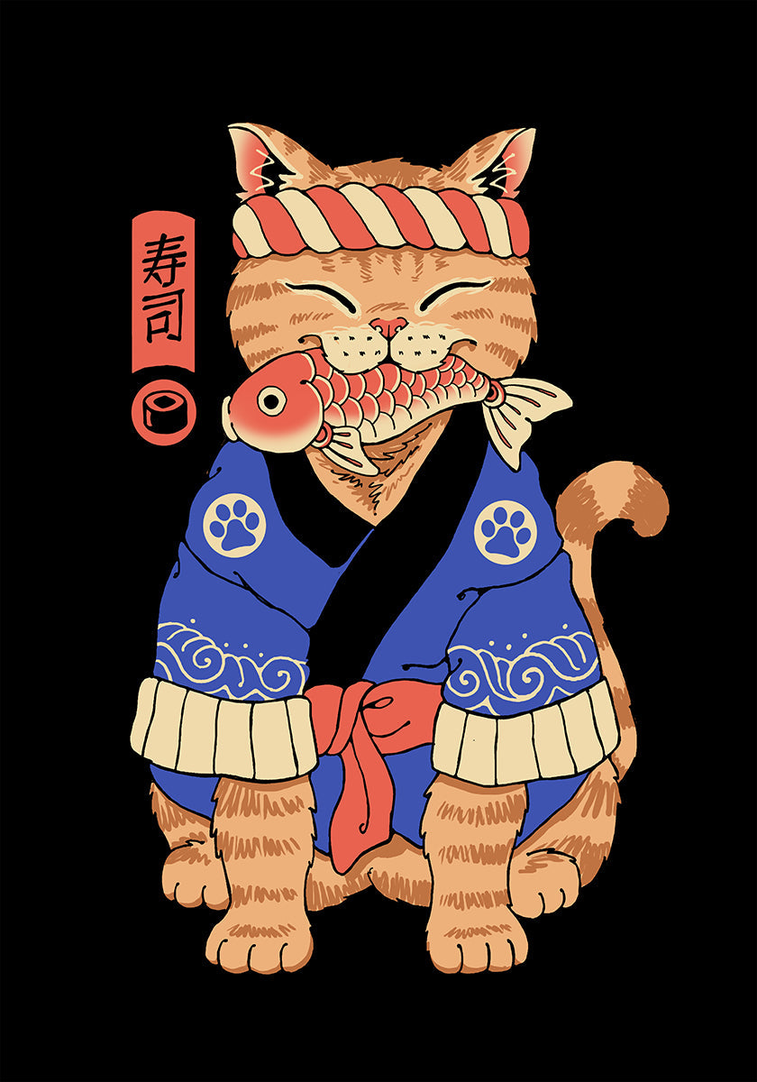 Póster Sushi maullido