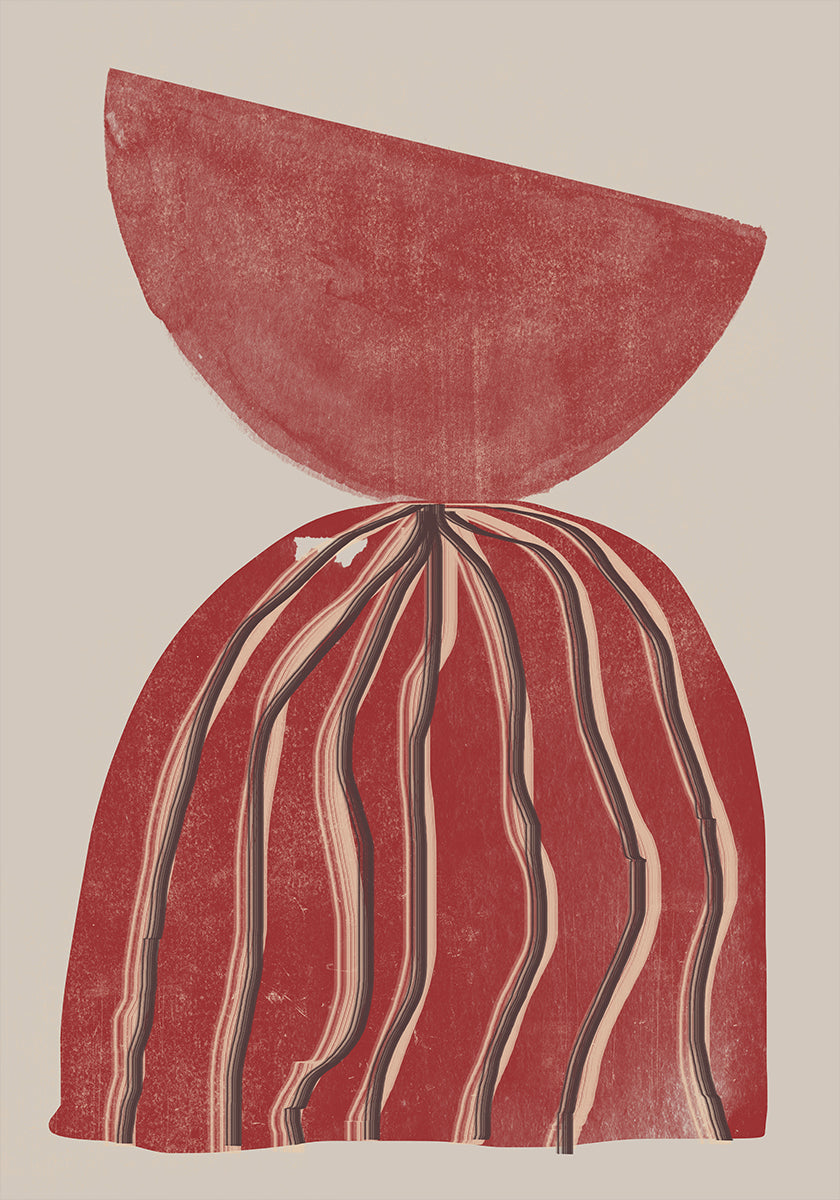 silueta carmesí