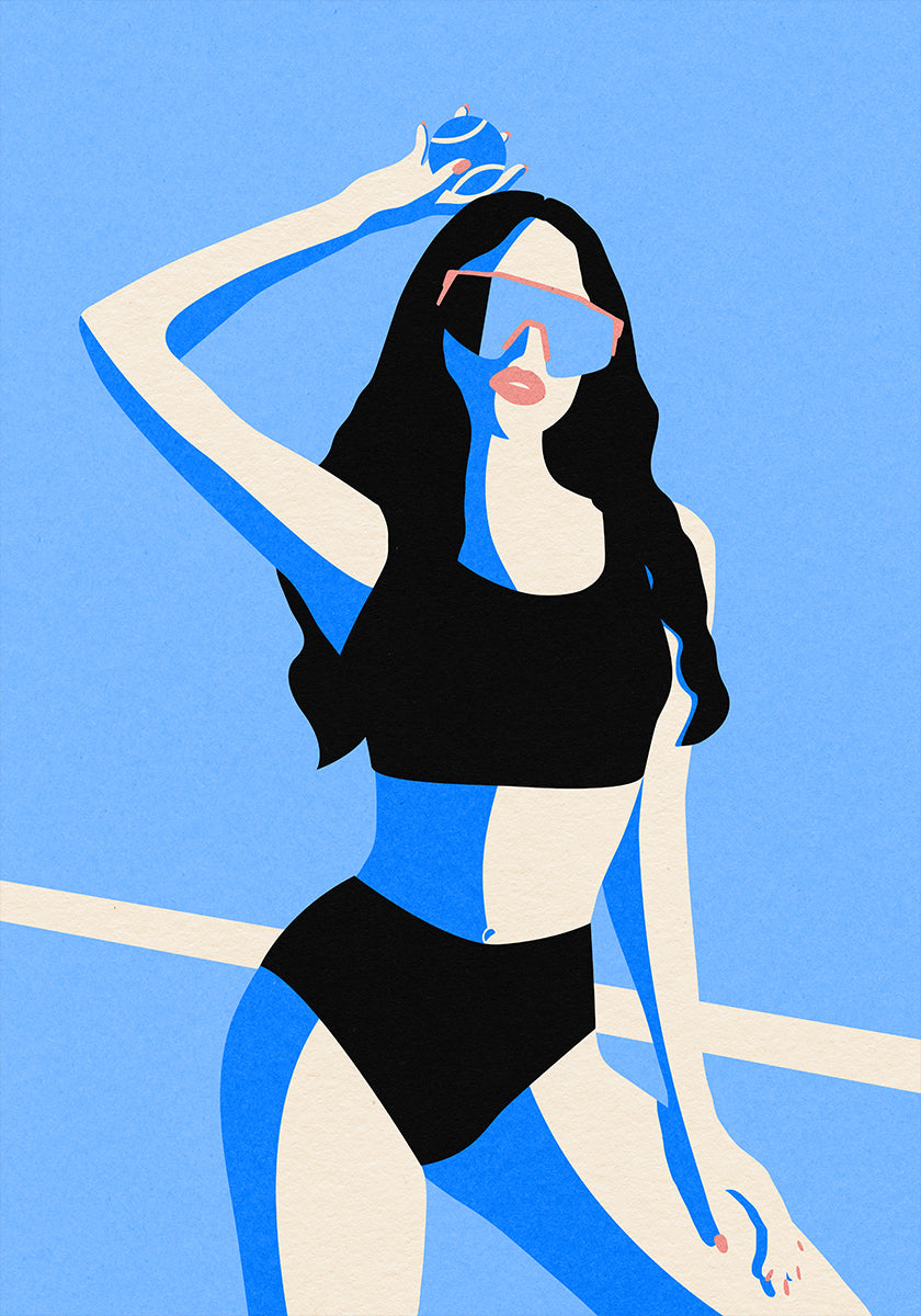 Chica deportiva azul