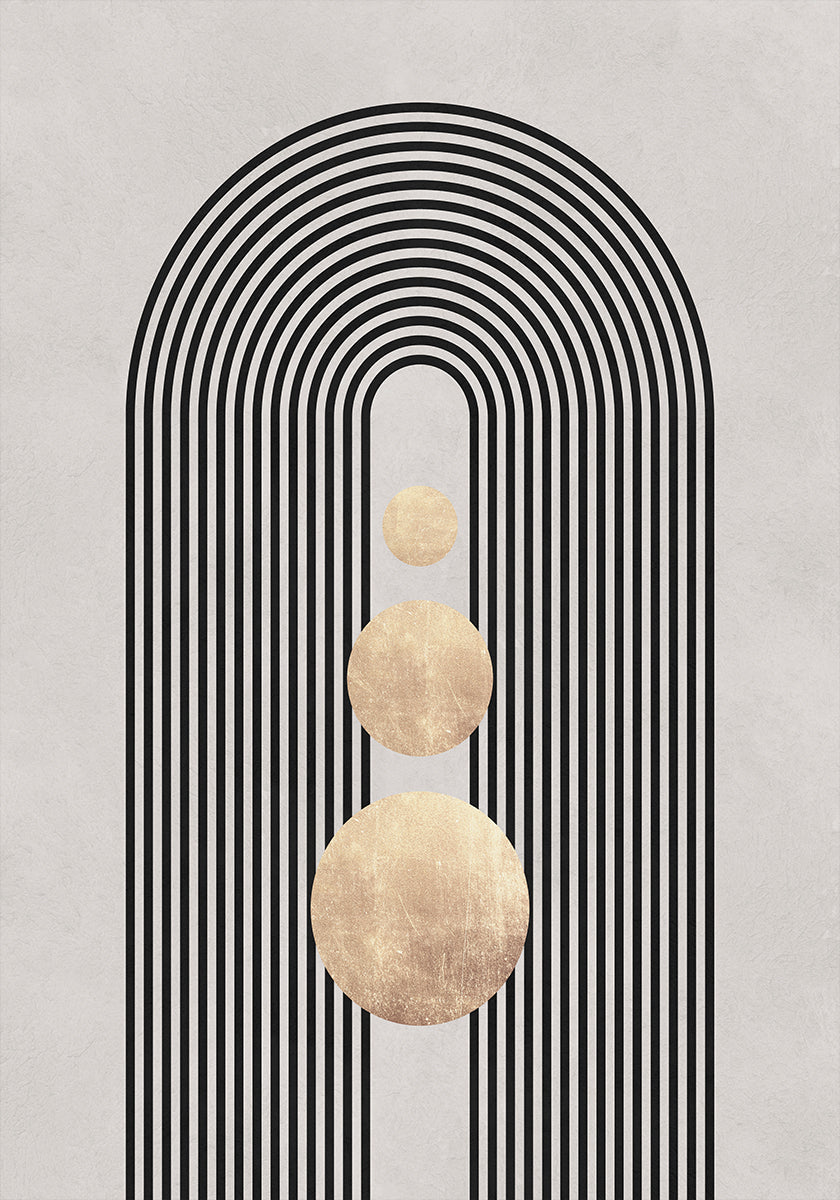 Líneas y círculos 19 Póster